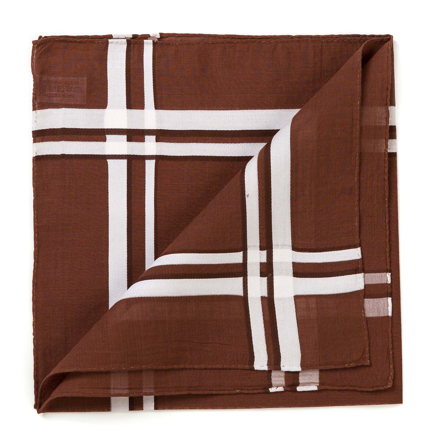 Brown Handkerchief "Picasso" made of pure Cotton - hand-rolled